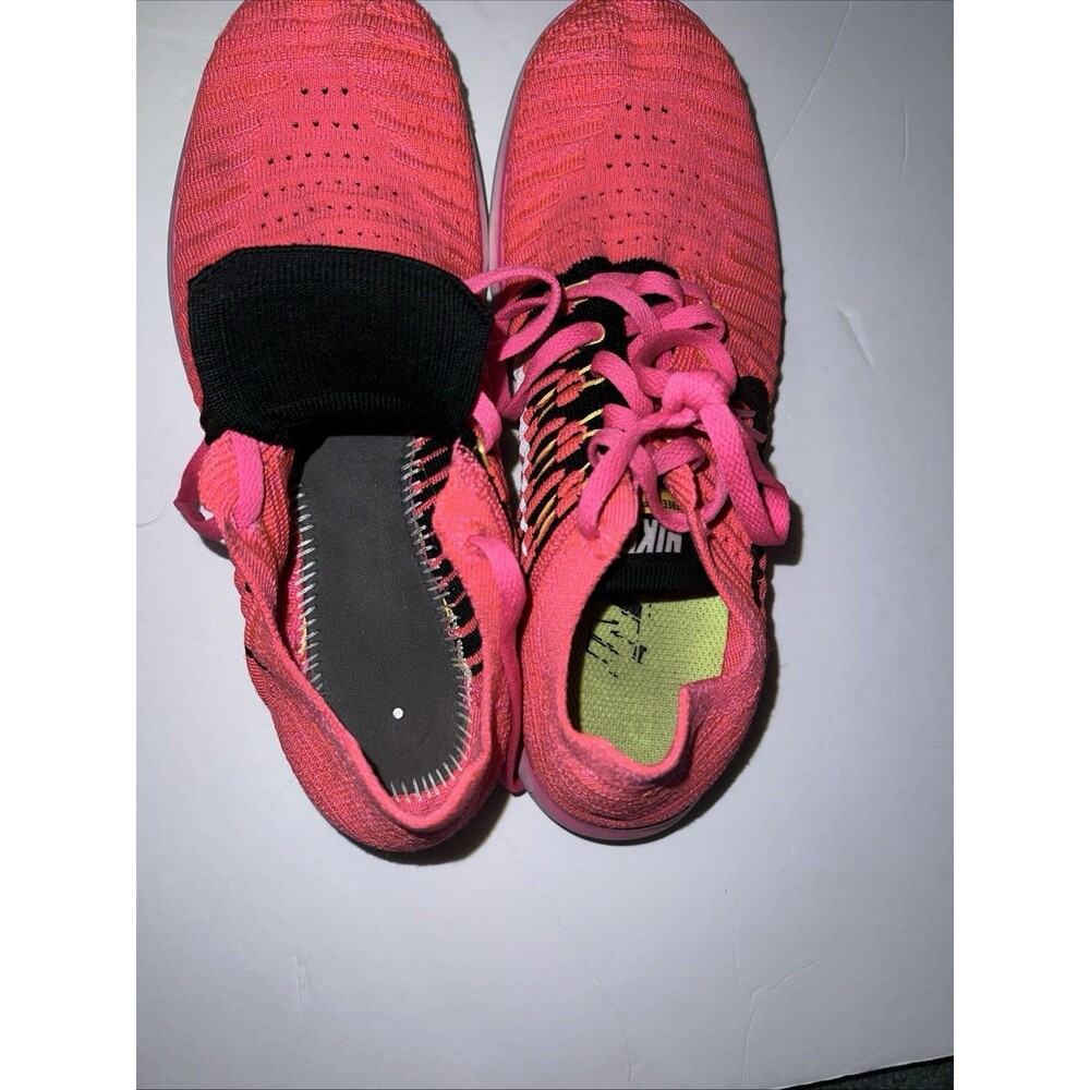 Nike Free RN Motion Flyknit Women's Running Shoes Size 8 Pink/Black 831070-101